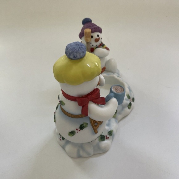 Partylite‎ Snowbell Kids Votive Candle Holder Snowman Porcelain P7869 Christmas - Picture 5 of 11